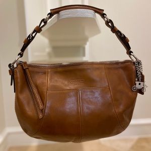 Coach Brown Caramel Leather Medium Hobo Bag 12683